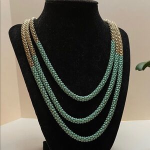 Elegant Gold and Turquoise Necklace